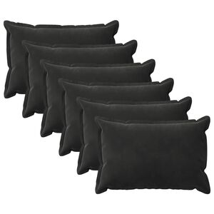 vidaXL Cushion with Pillow HOUTEN 6 pcs Black Velvet