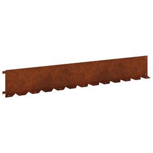 vidaXL Lawn Edging 20 pcs 102 x 15 x 4 cm Steel Rusty