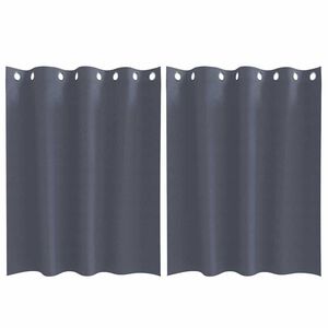 vidaXL Blackout Curtains with Rings 2 pcs Anthracite 140 x 140 cm