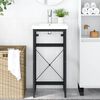 vidaXL Bathroom Washbasin Frame Black 40x38x83 cm Iron