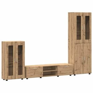 vidaXL TV Cabinet Set FLORIN 3 pcs Artisan Oak Engineered Wood