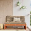 vidaXL Garden Middle Sofa Solid Pine Wood Wax Brown 120 x 95 x 69 cm
