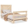 vidaXL Bed Frame without Mattress with Headboard 100x200 cm Solid Wood