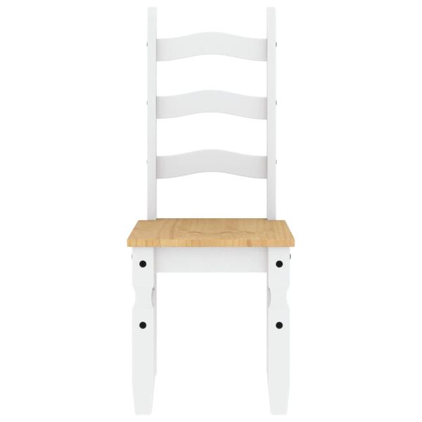 vidaXL Dining Chairs 2 pcs Corona White 42x47x107 cm Solid Wood Pine