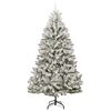 vidaXL Artificial Christmas Tree Green and White 270 cm PVC and Metal