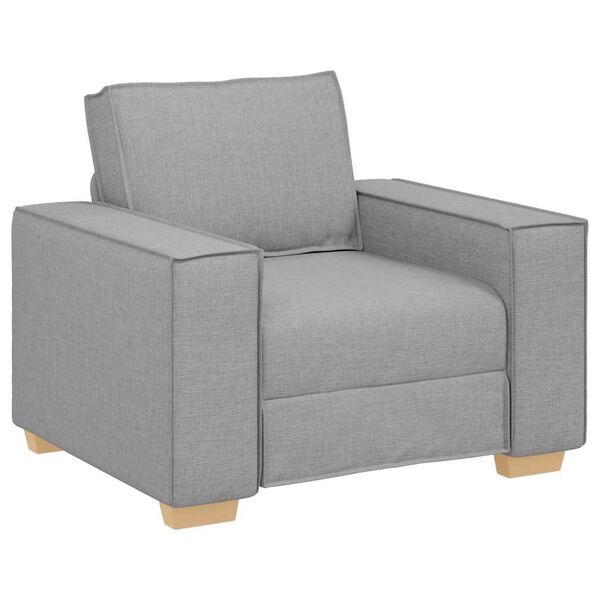 vidaXL Sofa 3 pcs Cloud Grey Fabric