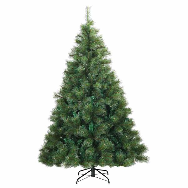 vidaXL Artificial Hinged Christmas Tree Green 180 cm PVC, steel