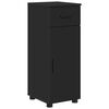 vidaXL Bathroom Furniture Set 5 pcs Black Engineered Wood and Metal