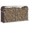 vidaXL Log Holder Brown 180x45x100 cm Galvanised Steel