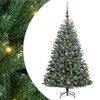 vidaXL Artificial Hinged Christmas Tree Green 120 cm PVC and Metal
