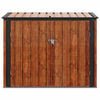 vidaXL Garden Storage Box Brown 151.5 x 82 x 110.5 cm Steel