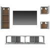 vidaXL 5 Piece TV Cabinet Set Grey Sonoma Engineered Wood