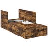vidaXL Storage Bed Frame Smoked Oak 70 x 190 cm Engineered Wood
