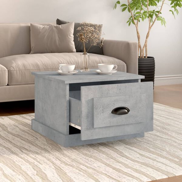 vidaXL Coffee Table Concrete Grey 50x50x35 cm Engineered Wood