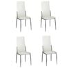 vidaXL Dining Chairs 4 pcs White Faux Leather