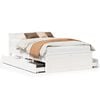 vidaXL Bed Frame without Mattress with Headboard White 120x200 cm Solid Wood Pine