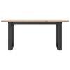 vidaXL Coffee Table O-Frame 90x40x45 cm Solid Wood Pine and Steel