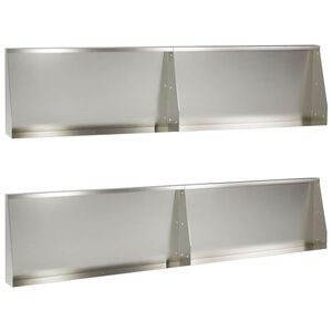 vidaXL Retaining Wall 4 pcs 100 x 12 x 30 cm Stainless Steel Silver