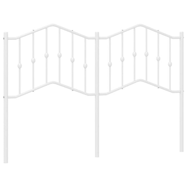 vidaXL Metal Headboard White 150 cm