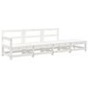 vidaXL 4 Piece Garden Lounge Set White Solid Wood Pine