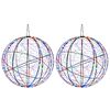 vidaXL Christmas Finial Light 2 pcs 1900 LEDs Multicolour &Oslash; 60 x 63 cm