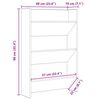 vidaXL Shoe Cabinet Old Wood 60 x 18 x 90 cm Engineered Wood