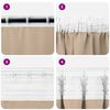 vidaXL Blackout Curtains with Rings 2 pcs Taupe 245 x 140 cm Polyester
