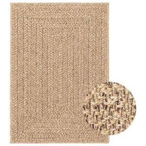 vidaXL Rug ZIZUR Beige 120x170 cm Jute Look Indoor and Outdoor