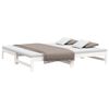 vidaXL Pull-out Day Bed without Mattress White 2x(90x200) cm