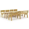 vidaXL 6 Piece Garden Dining Set Impregnated Pinewood