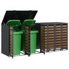 vidaXL Wheelie Bin Storage for 4 Bins Anthracite 272 x 77.5 x 115.5 cm
