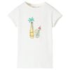 vidaXL Kids'T-shirt Ecru 116