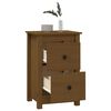 vidaXL Bedside Cabinet Honey Brown 40x35x61.5 cm Solid Wood Pine
