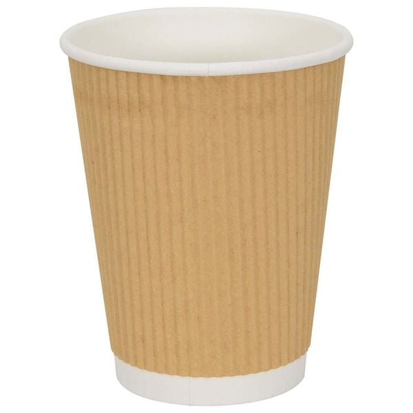 vidaXL Paper Coffee Cups 500 pcs 12oz 300ml Brown