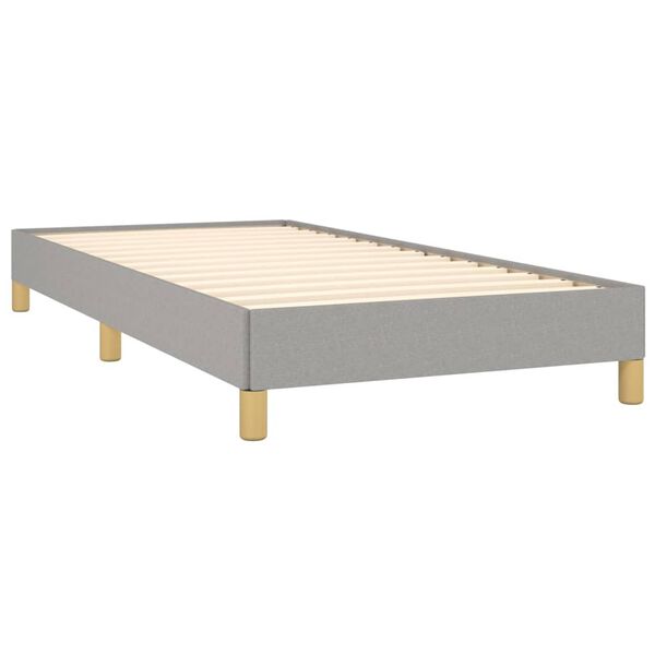 vidaXL Bed Frame without Mattress Light Grey 90x190 cm Single Single Fabric