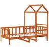 vidaXL Day Bed Set 2 pcs Wax Brown Solid Pine Wood