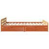 vidaXL Bed frame without Mattress Wax Brown 140x200 cm Solid Wood Pine