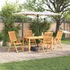 vidaXL Garden Dining Set Folding 5 pcs Brown Solid acacia wood