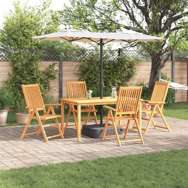 vidaXL Garden Dining Set Folding 5 pcs Brown Solid acacia wood