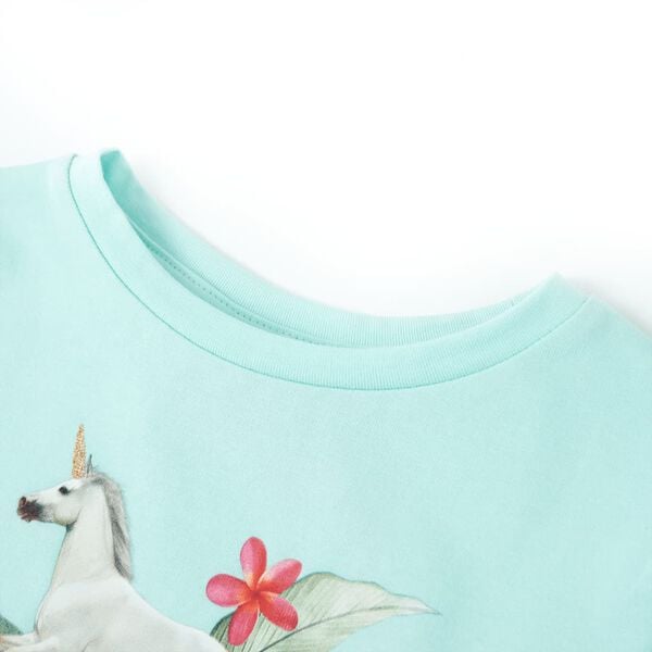 Kids' T-shirt with Short Sleeves Light Aqua 128