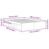 vidaXL Bed Frame without Mattress White 150x200 cm King Size King Size