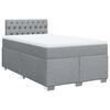 vidaXL Box Spring Bed with Mattress Light Grey 120x200 cm Fabric