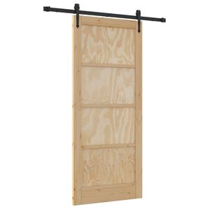 vidaXL Sliding Door ORKDAL 86 x 198.5 cm Solid Pine Wood Natural