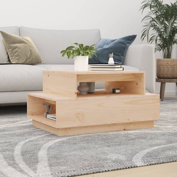 vidaXL Coffee Table 80x55x40.5 cm Solid Wood Pine