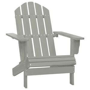vidaXL Garden Chair Wood Grey