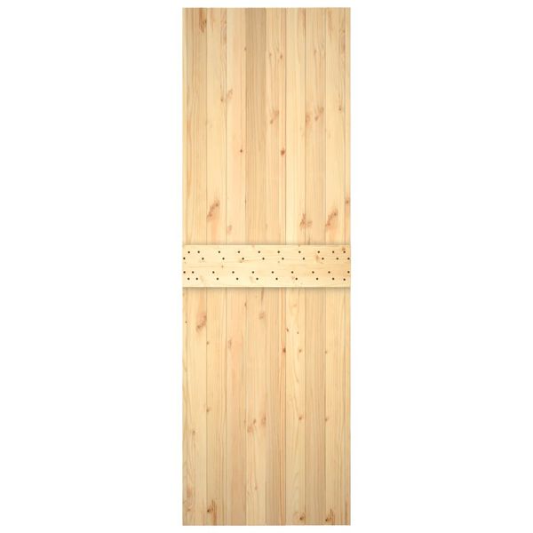 vidaXL Sliding Door with Hardware Set 70x210 cm Solid Wood Pine