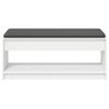 vidaXL Hall Bench with Cushion with Shelf White 103 x 38 x 45 cm