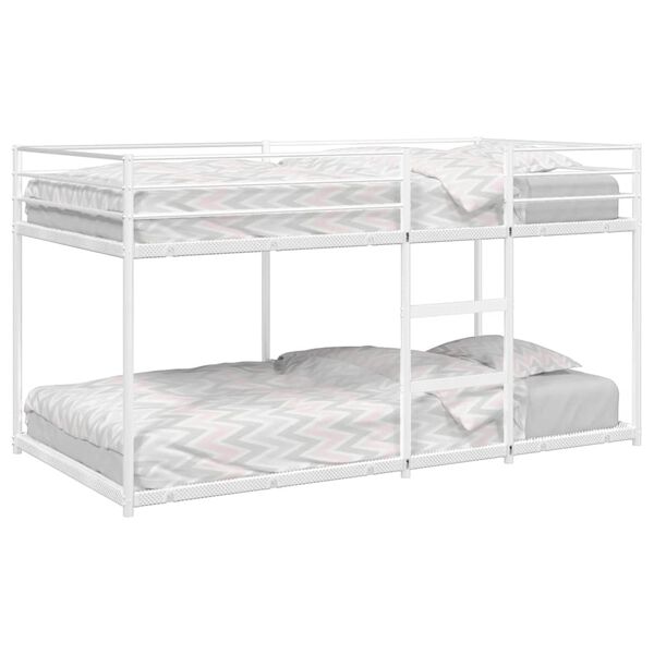 vidaXL Bunk Bed without Mattress White 75x190 cm Steel