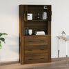 vidaXL Wall Cabinet Brown Oak 80x33x80 cm Engineered Wood
