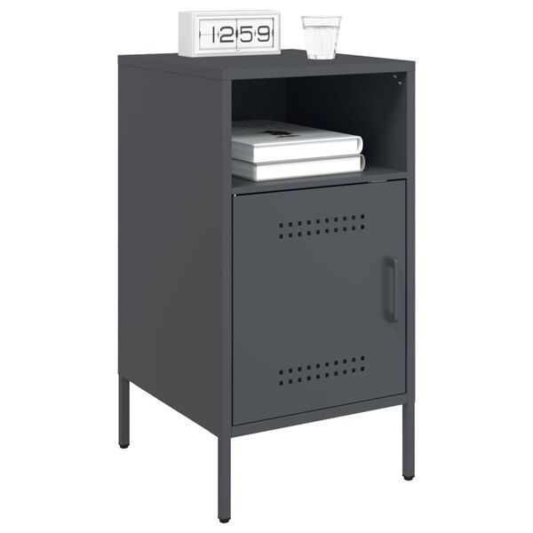 vidaXL Bedside Cabinets 2 pcs Anthracite 36x39x68 cm Steel